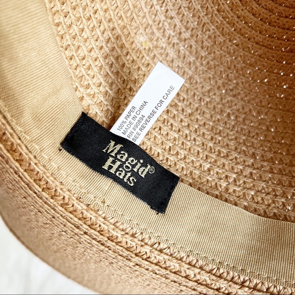 Magid GOING COASTAL Floppy Sun Hat Wide Brim Straw Sun Protection Beach Vacation - Picture 3 of 9